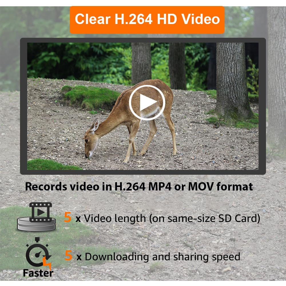 GardePro A3S Non-Cellular Trail Camera, 1296P HD Video with Sound