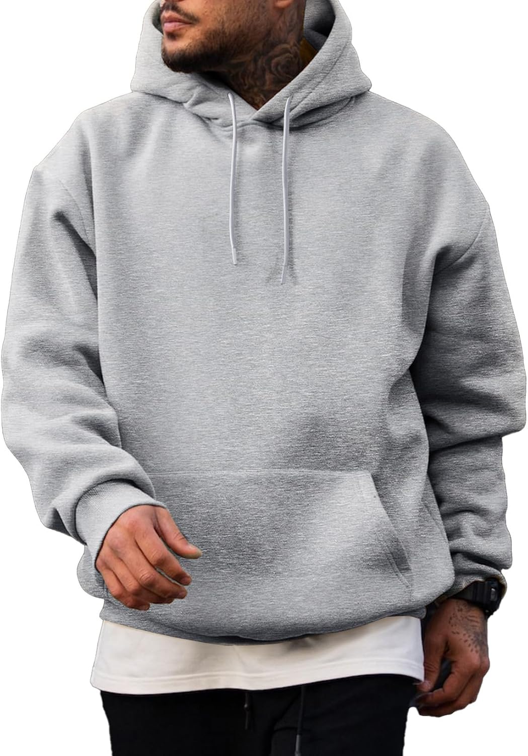 JMIERR Mens Fleece Lined Oversized Hoodie Pullover Sweatshirts