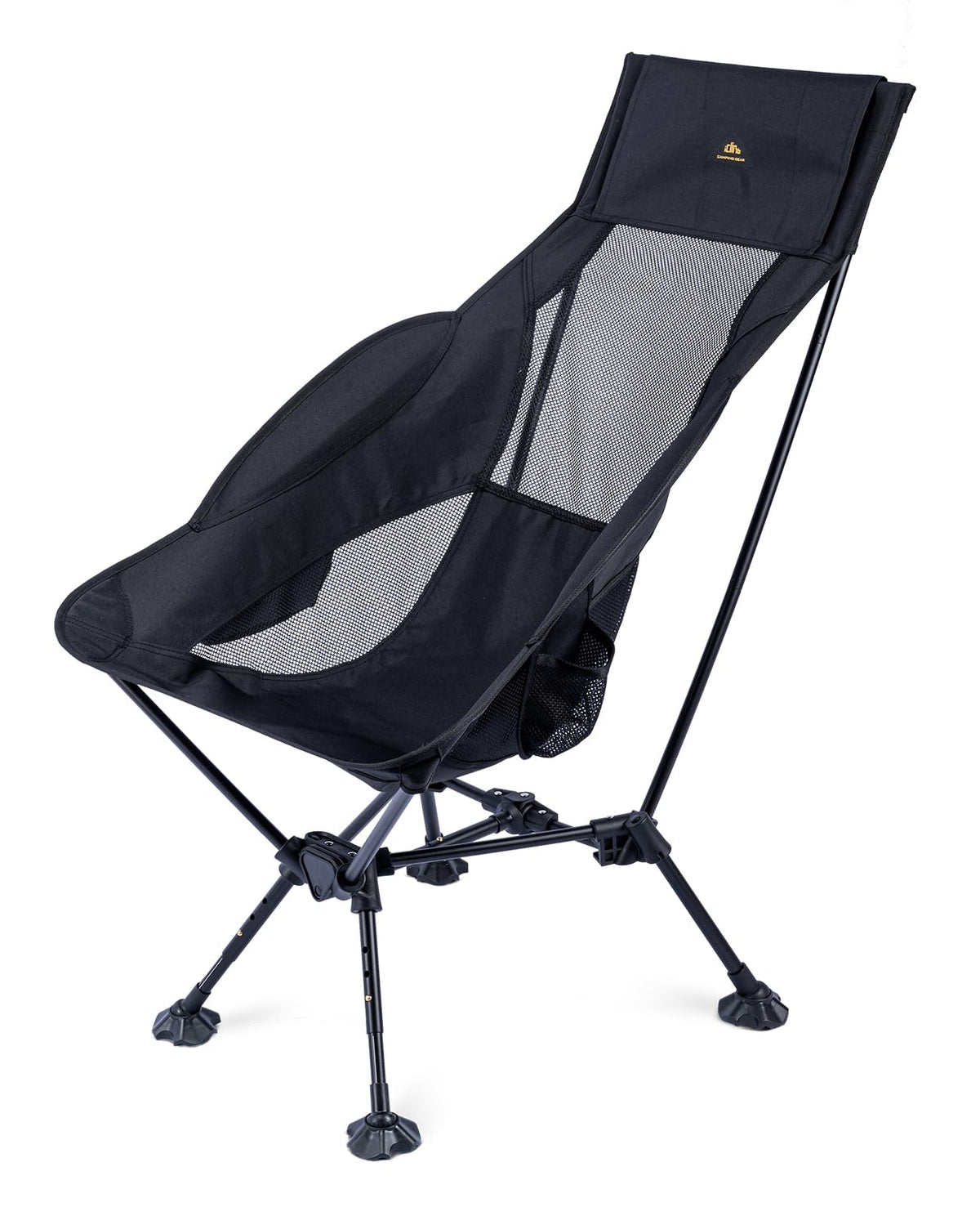 iClimb Ultralight Compact Folding Anti-Sinking Chair, Black