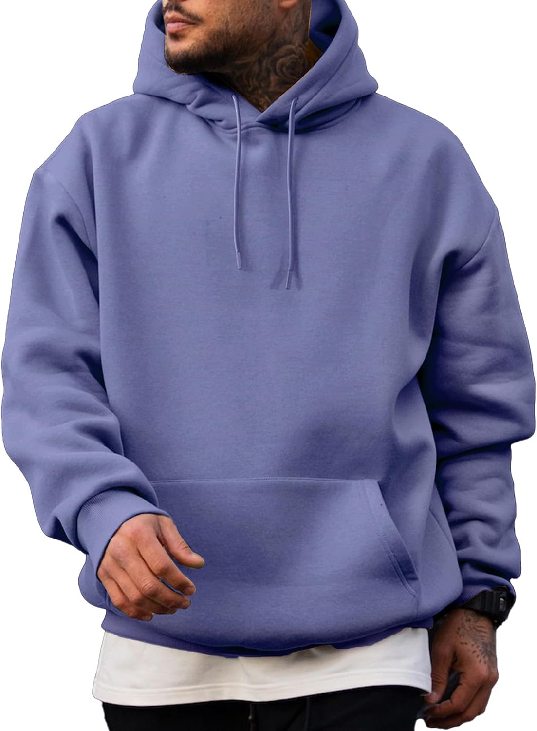 JMIERR Mens Fleece Lined Oversized Hoodie Pullover Sweatshirts