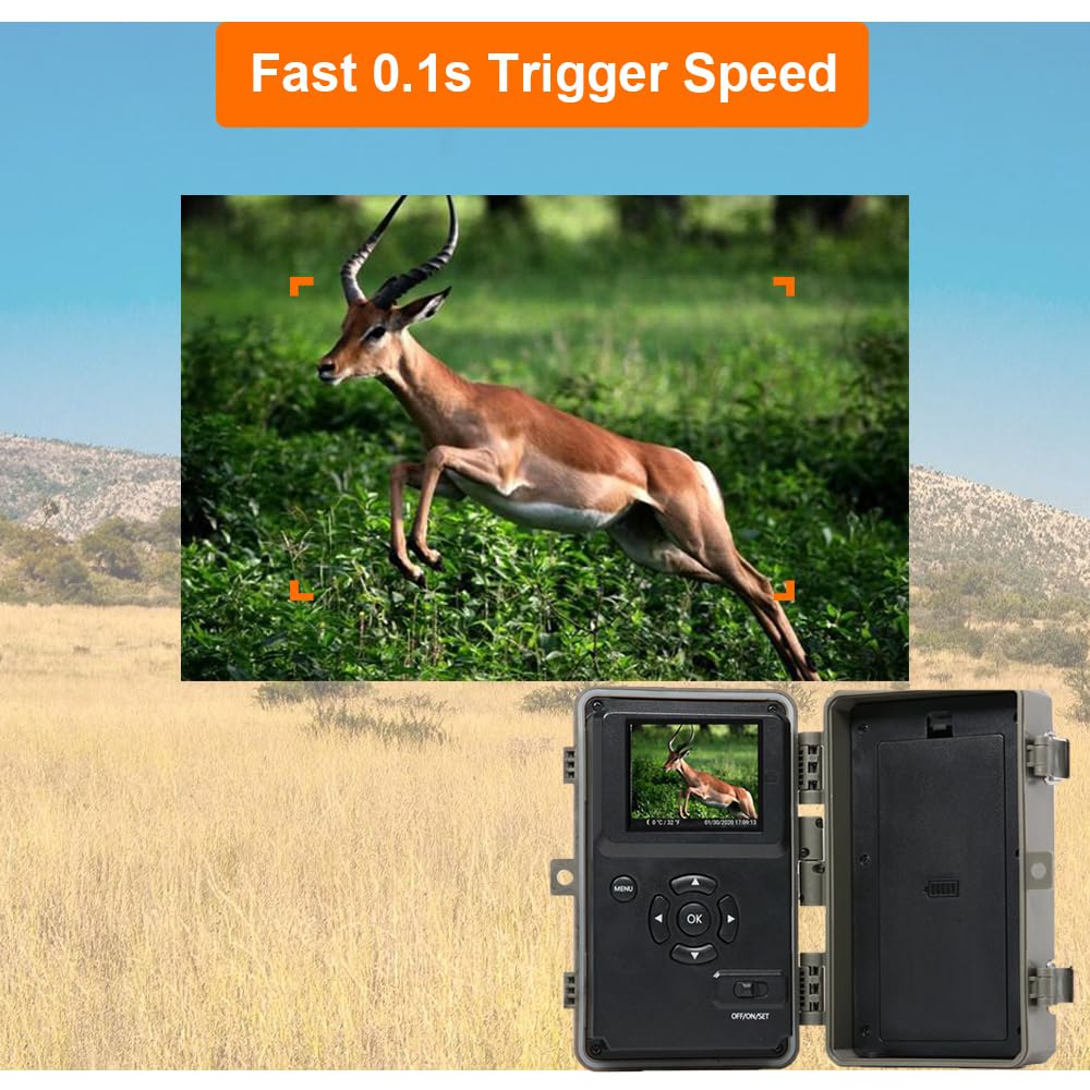 GardePro A3S Non-Cellular Trail Camera, 1296P HD Video with Sound