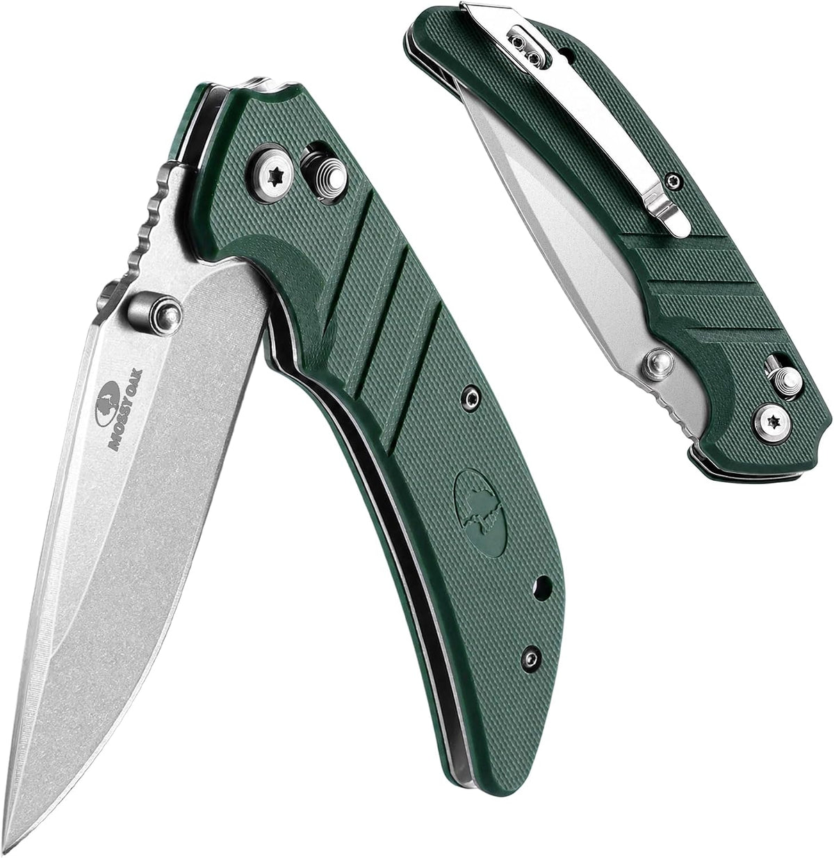Mossy Oak Folding Pocket Knife, 4" Stonewash Stainless Steel Blade