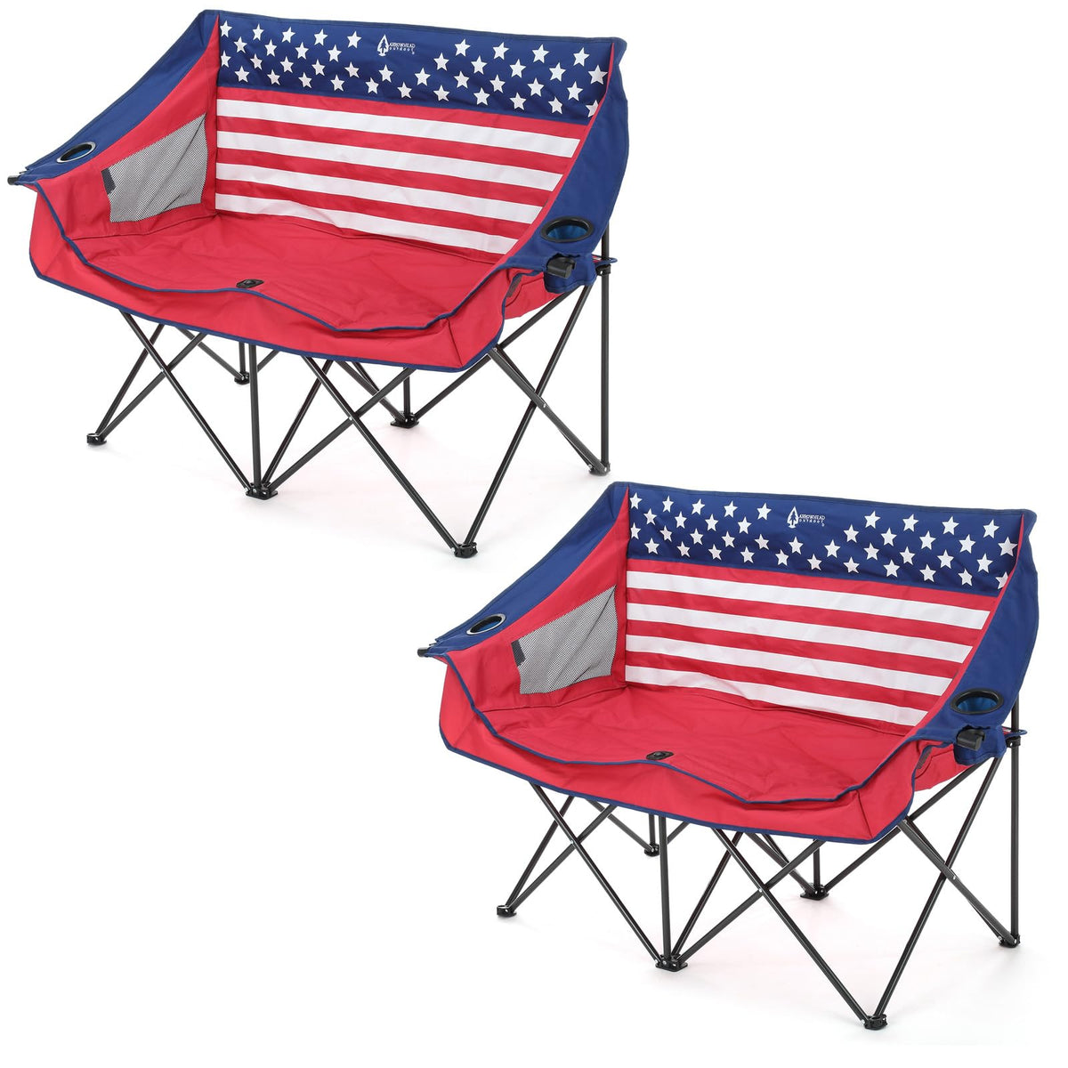 ARROWHEAD OUTDOOR Portable Folding Double Duo Camping Chair Loveseat