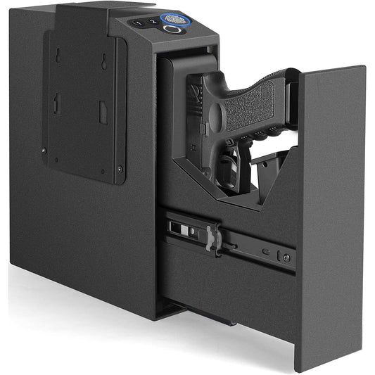Biometric Slider Handgun Gun Safe for Nightstand, Desk, Bed Side, Truck