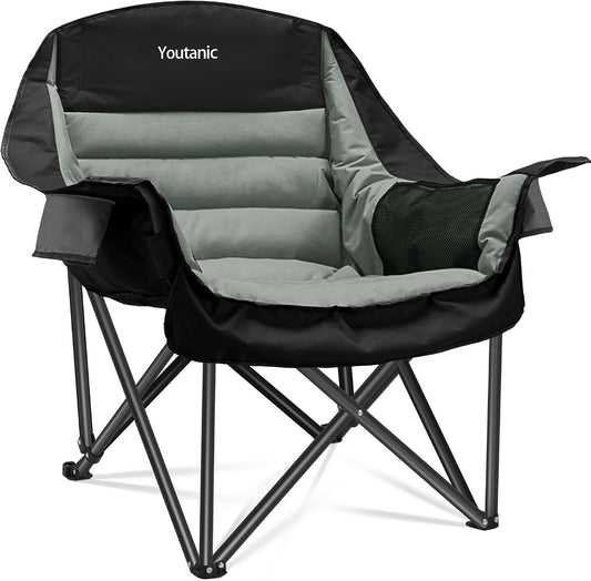 Youtanic Oversized Camping Chair, Portable Folding Camping Chairs