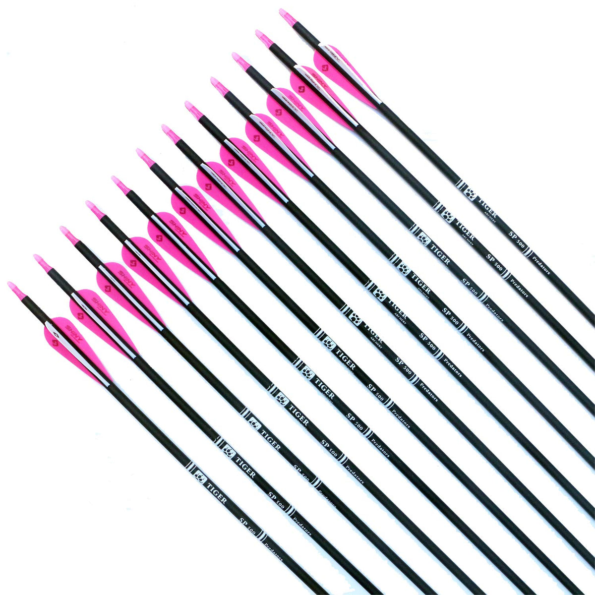 30" Carbon Arrows for Compound Recurve Bow Hunting Target