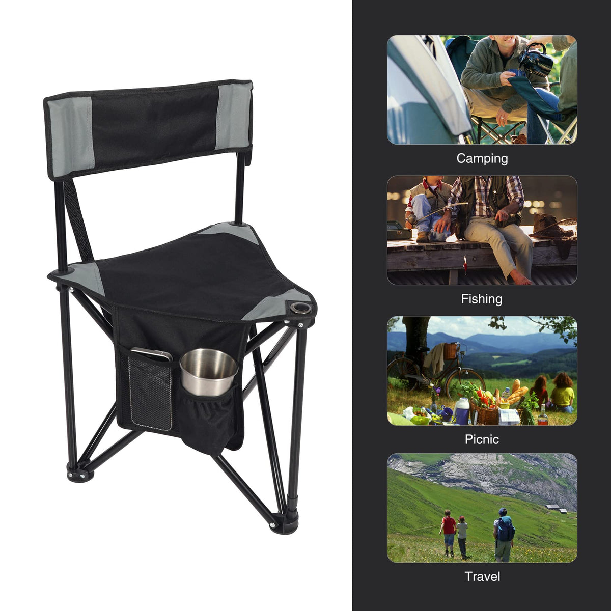 REDCAMP 2 Pack Tripod Hunting Chairs for Blinds