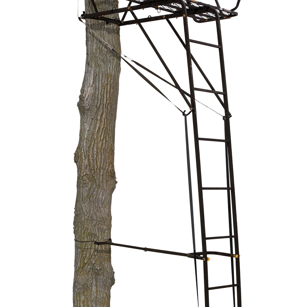 Muddy Outdoor Hunting Climbing Ladder, Tree Stand with Flex-Tek Seat and Steel Frame