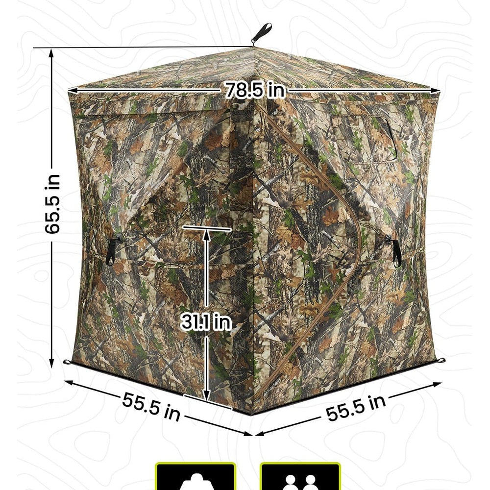 TIDEWE Hunting Blind, 270°/360° See Through Ground Blind