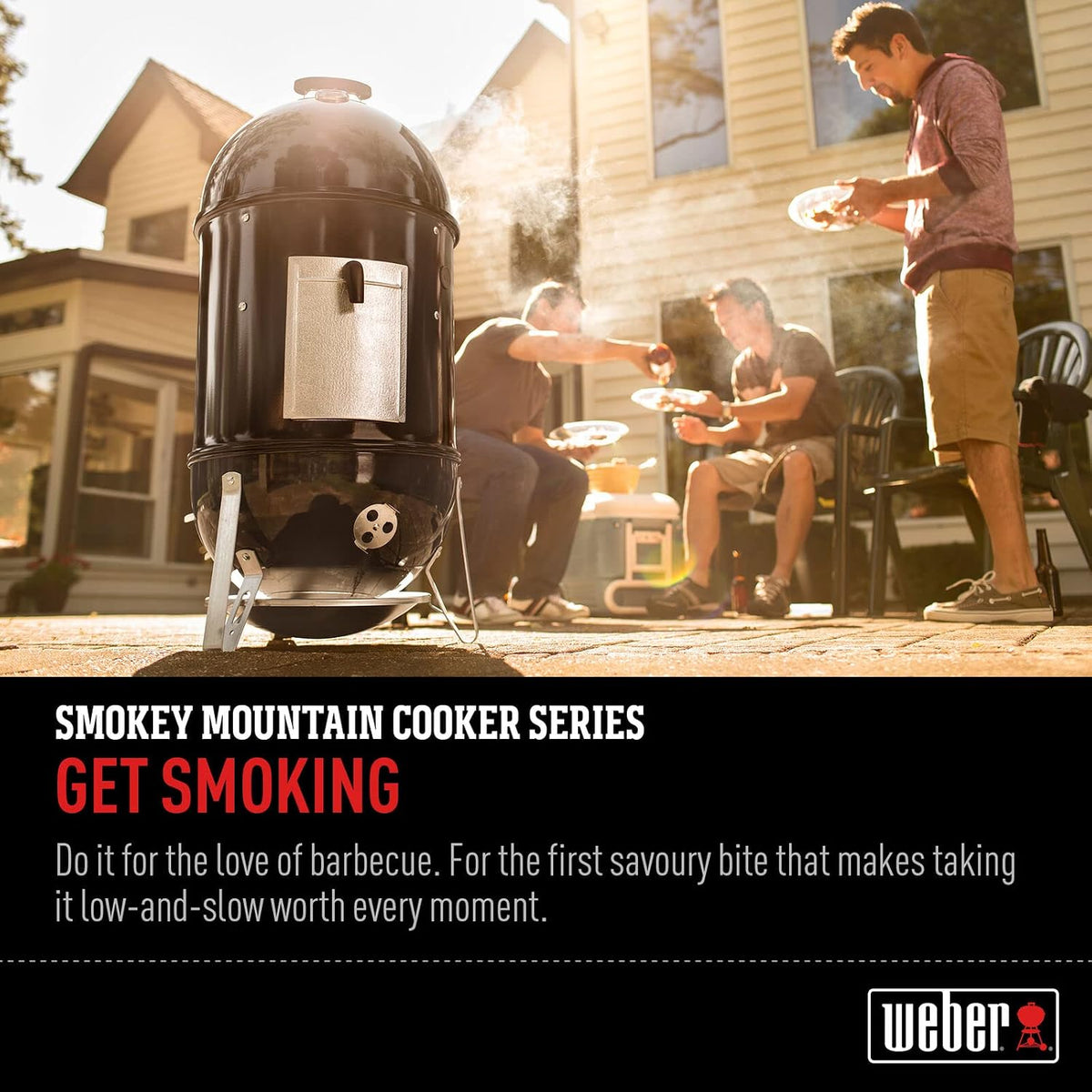 Weber® Smokey Mountain Cooker Smoker, 14" Charcoal Smoker