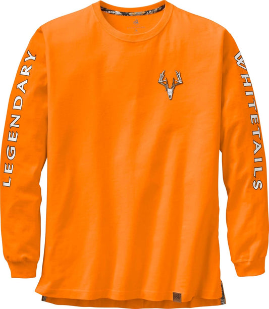 Legendary Whitetails Mens Long Sleeve T-Shirt 100% Cotton Preshrunk Tee