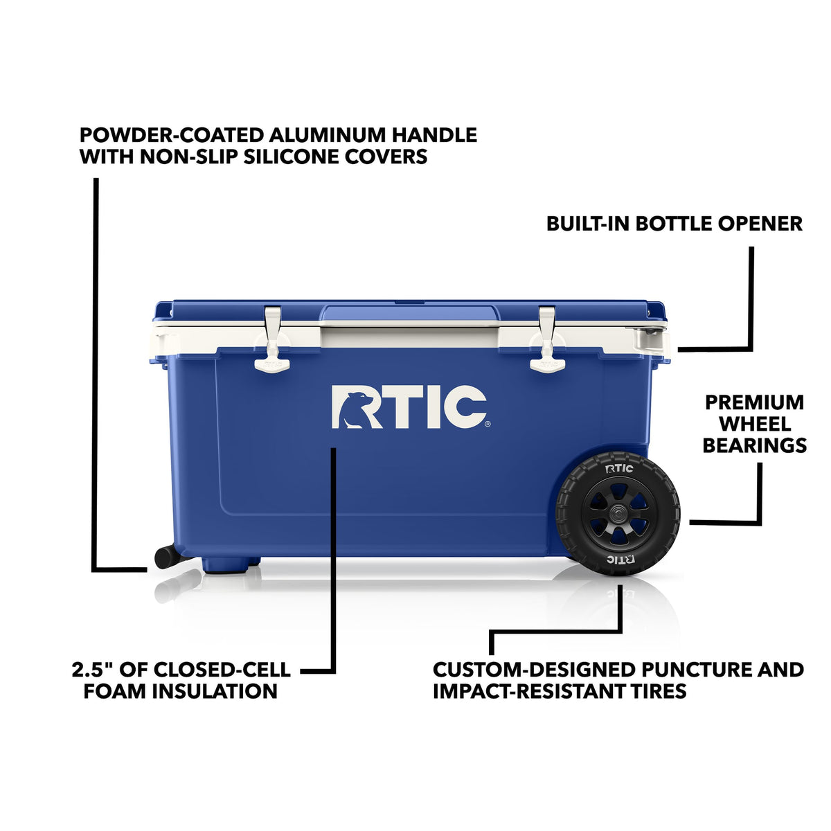 RTIC 72 QT Ultra-Light Wheeled Hard Cooler
