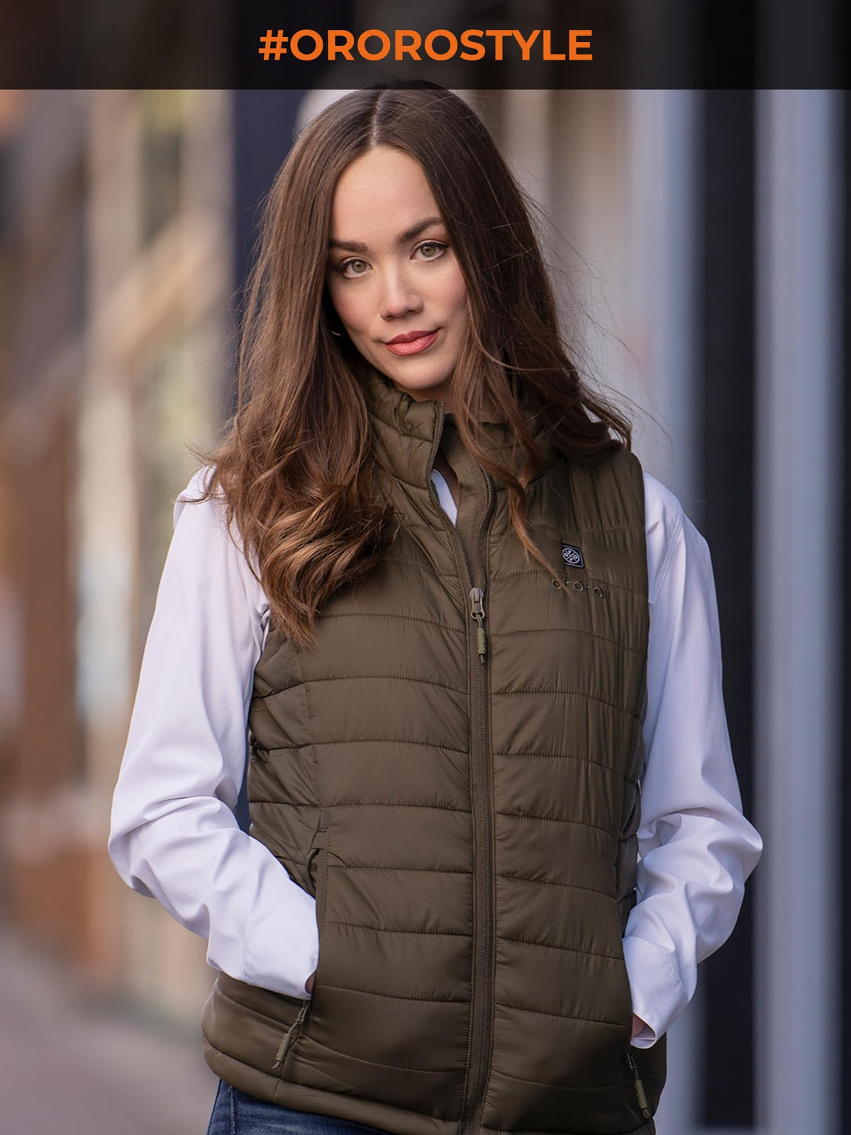 ORORO Women’s Heated Vest, 4 Heating Zones Lightweight Electric Vest