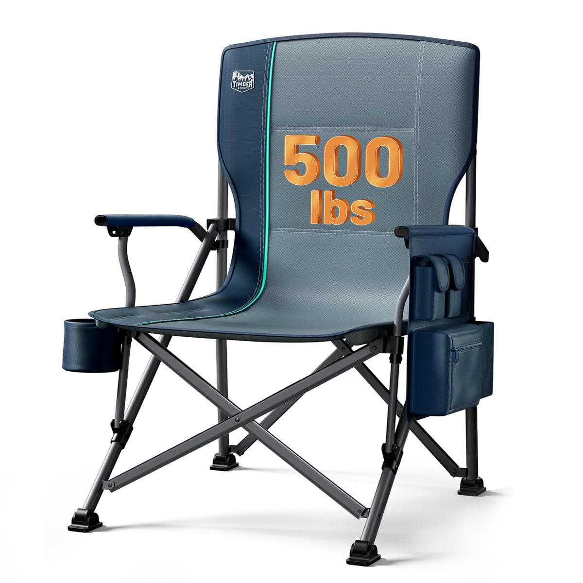 TIMBER RIDGE Oversized Folding Camping Chair High Back 500lbs