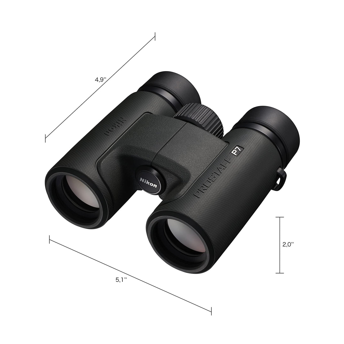 Nikon PROSTAFF P7 10x42 Binocular | Waterproof, fogproof, rubber-armored Full-Size Binocular, oil & water repellent coating & locking diopter | Official Nikon USA Model