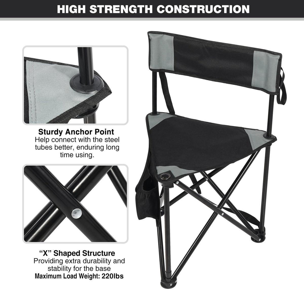 REDCAMP 2 Pack Tripod Hunting Chairs for Blinds