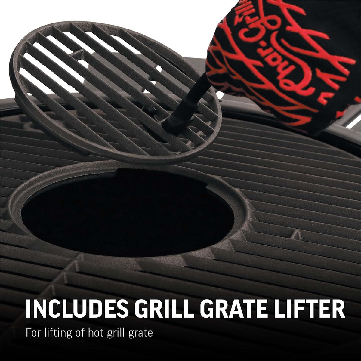 Char-Griller AKORN Jr. Portable Kamado Charcoal Grill and Smoker, Triple-Wall Insulated Steel with Cast Iron Grates and Locking Lid, 155 Sq. In. Cooking Area, Ash