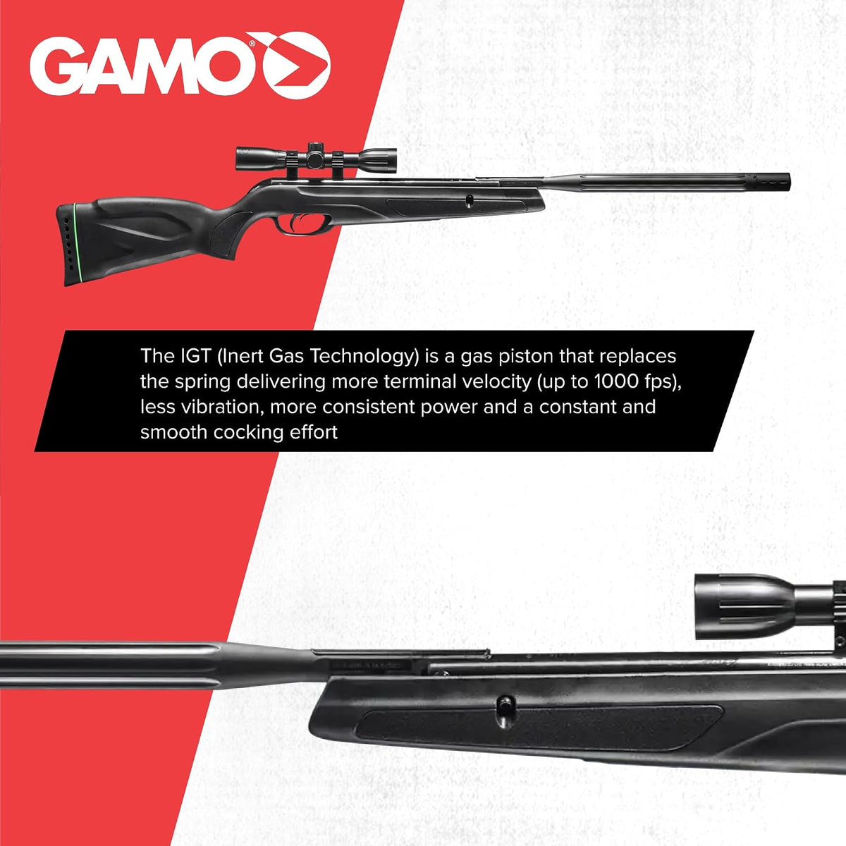 Gamo Wildcat Whisper Break Barrel Air Rifle- IGT Gas Piston