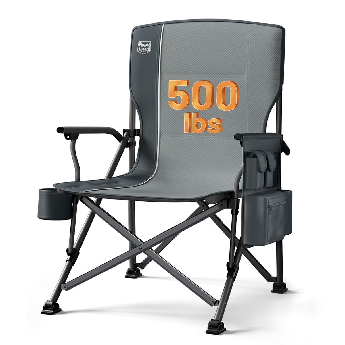 TIMBER RIDGE Oversized Folding Camping Chair High Back 500lbs