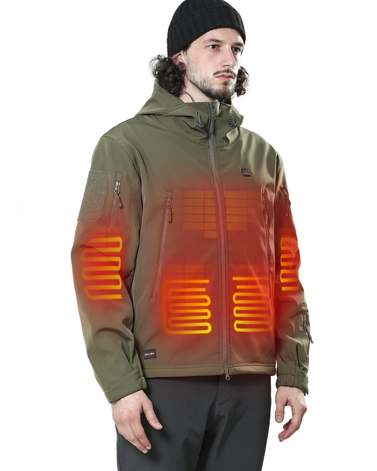 DEWBU Heated Jacket for Men with 12V Battery Pack
