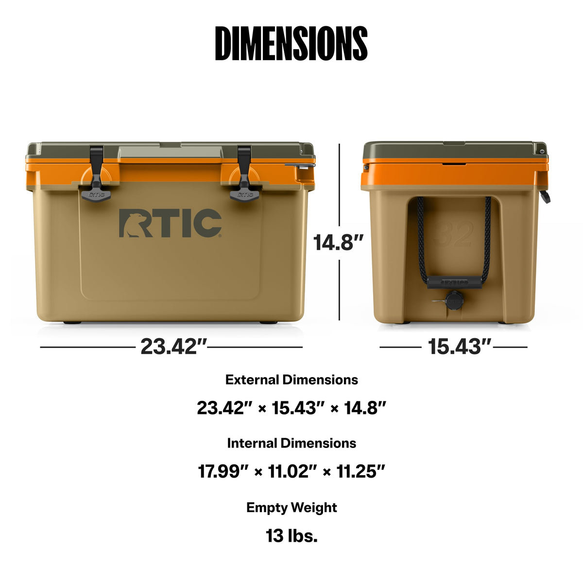 RTIC 32 QT Ultra-Light Hard Cooler