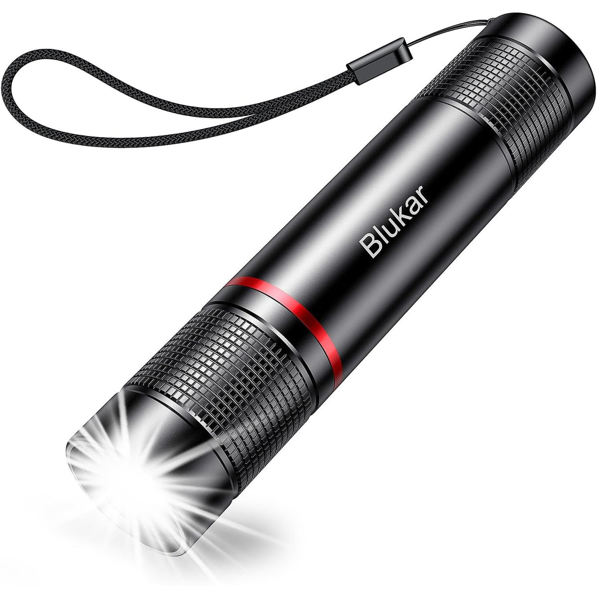 Blukar Rechargeable Flashlight, Super Bright Adjustable Focus Flashlights