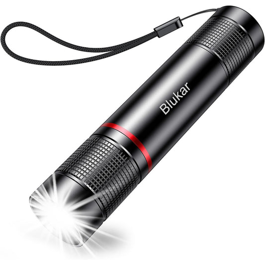 Blukar Rechargeable Flashlight, Super Bright Adjustable Focus Flashlights