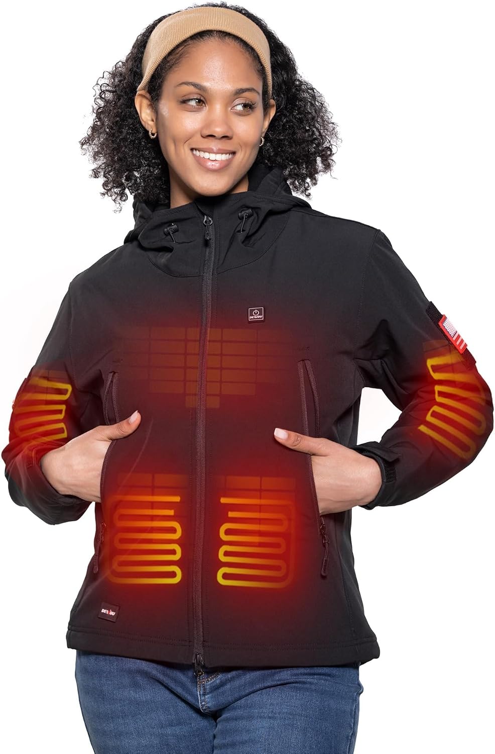 DEWBU Heated Jacket for Women with 12V Battery Pack Winter