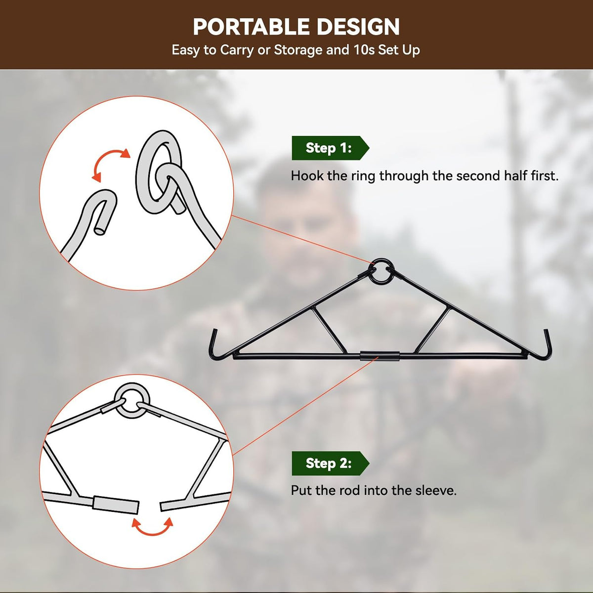 GearOZ Deer Hanger, Elk Hoist Pulley Lift System with Gambrel