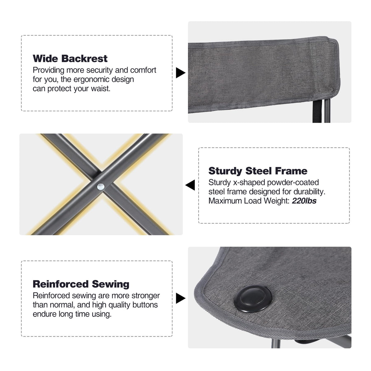 REDCAMP 2 Pack Tripod Hunting Chairs for Blinds