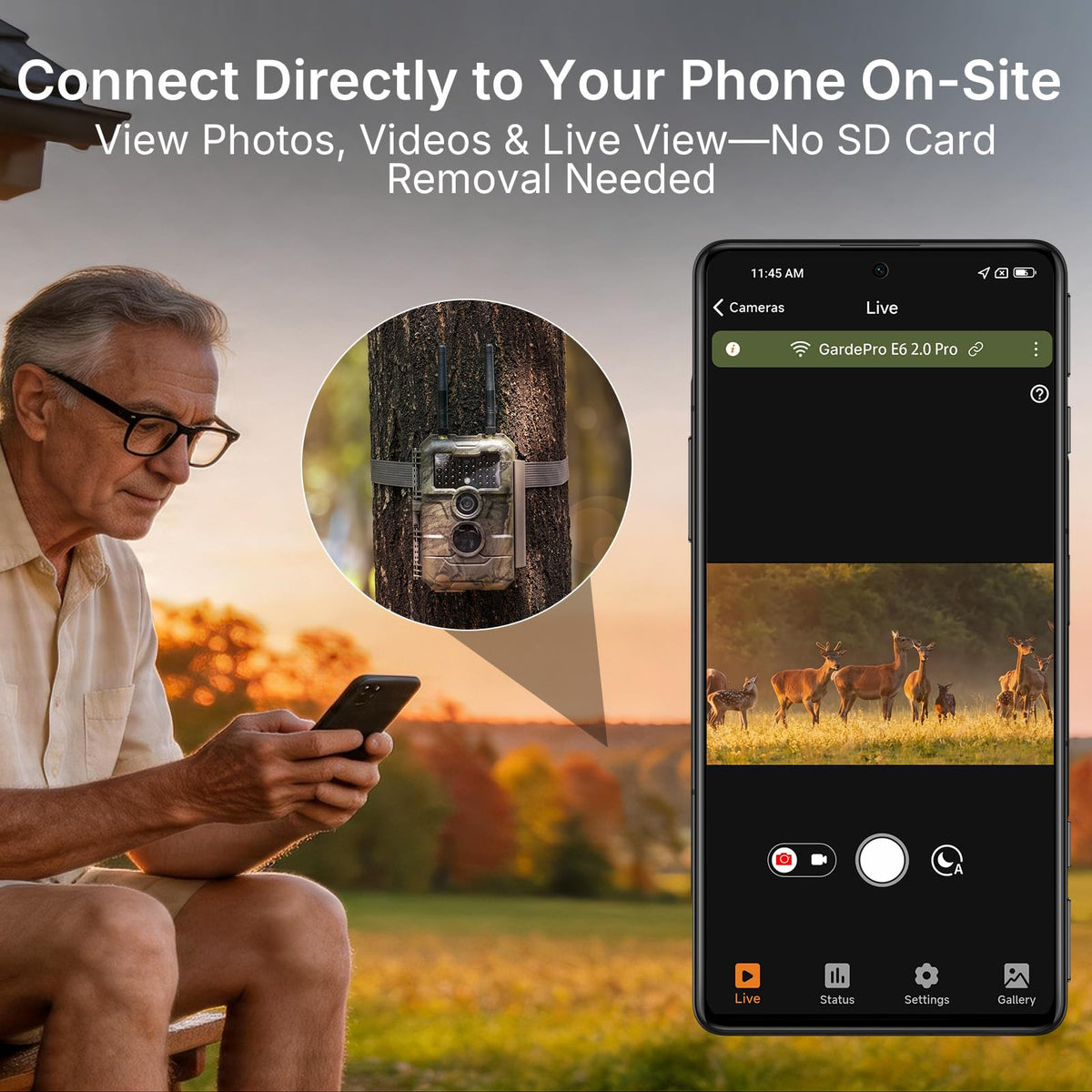 GardePro E6 WiFi Trail Camera, Stable WiFi with External Antenna
