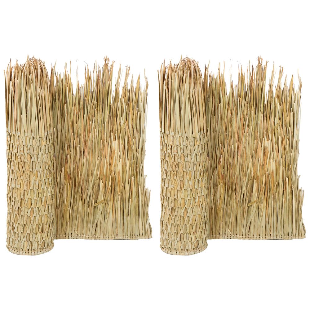 Forever Bamboo Mexican Palm Thatch Roof Runner Roll Duck Blind Grass Tiki Hut Thatch Duck Boat Blinds Palapa Thatch Roofing for Tiki Bar Huts 35 in H x 30 ft L