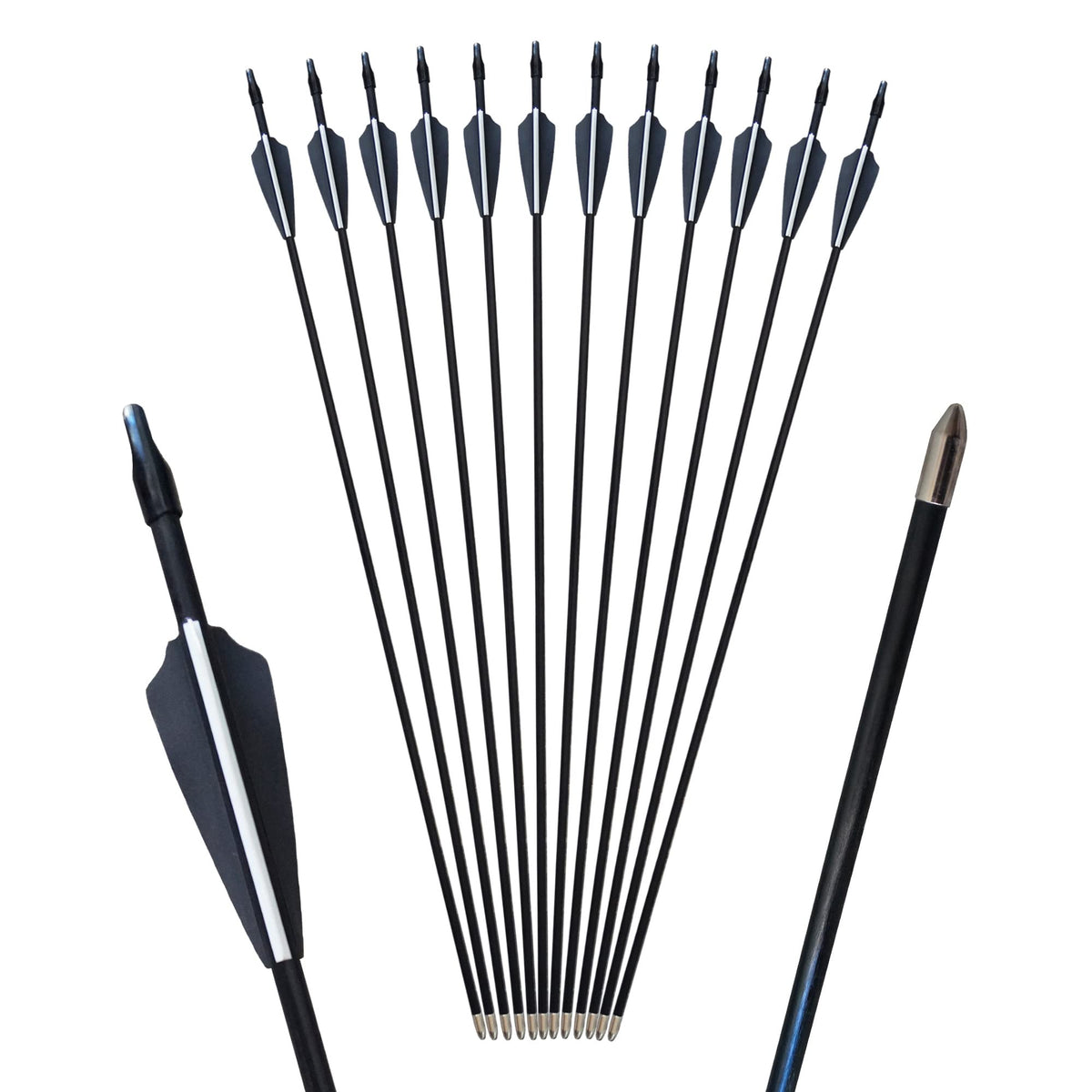 GPP 28-inches Fiberglass Archery Target Arrows - Practice Arrow or Youth Arrow for Recurve Bow