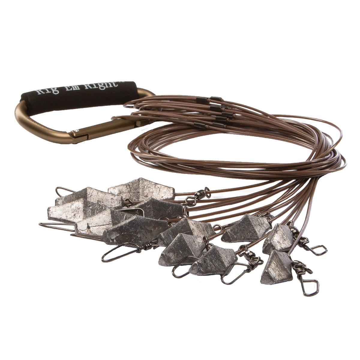 Rig'Em Right Waterfowl Pre-Rigged Xtreme Coated Tangle Free Cable Decoy Anchors for Duck Hunting