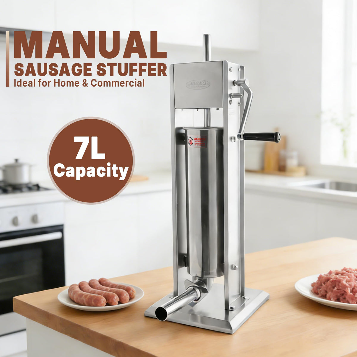 Hakka 7Lb/3L Sausage Stuffers and Vertical Sausage Makers