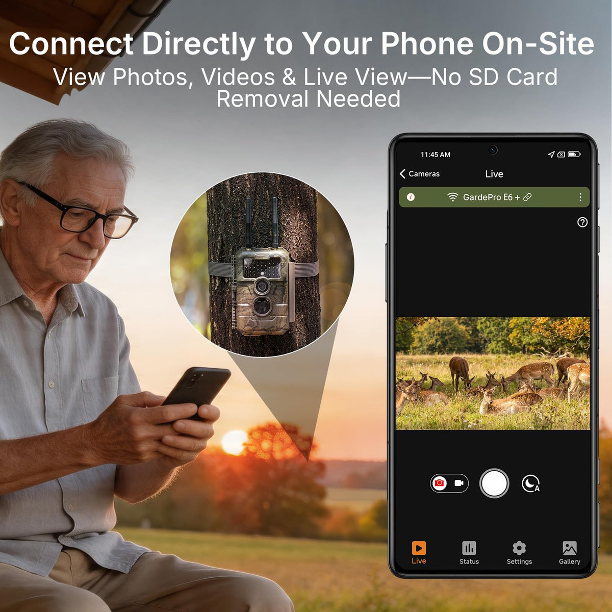 GardePro E6 WiFi Trail Camera, Stable WiFi with External Antenna