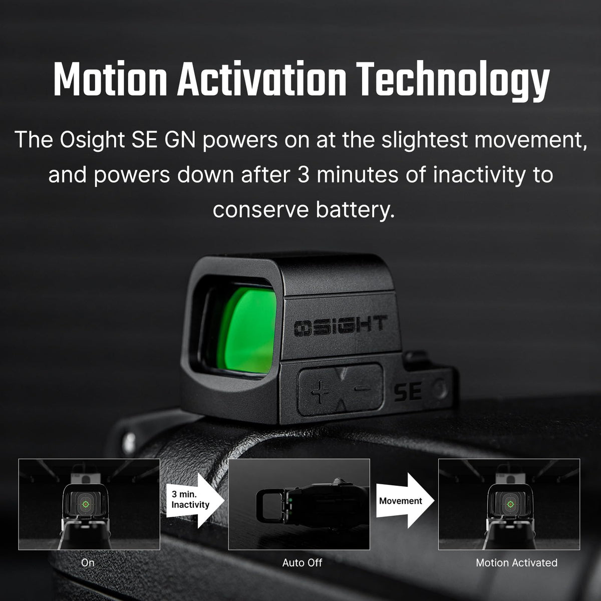 OSIGHT SE Enclosed Red/Green Dot, 2 & 32 MOA Multi-Reticle or 6 MOA Dot