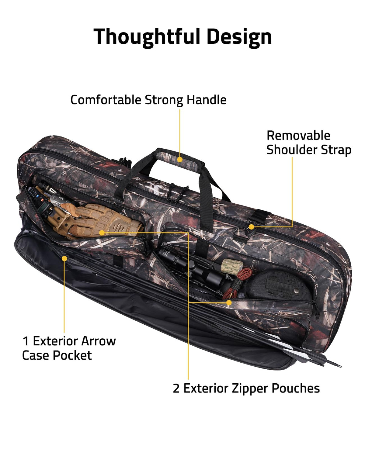 CVLIFE Soft Compound Bow Case, Archery Bag for Bow Gear Storage