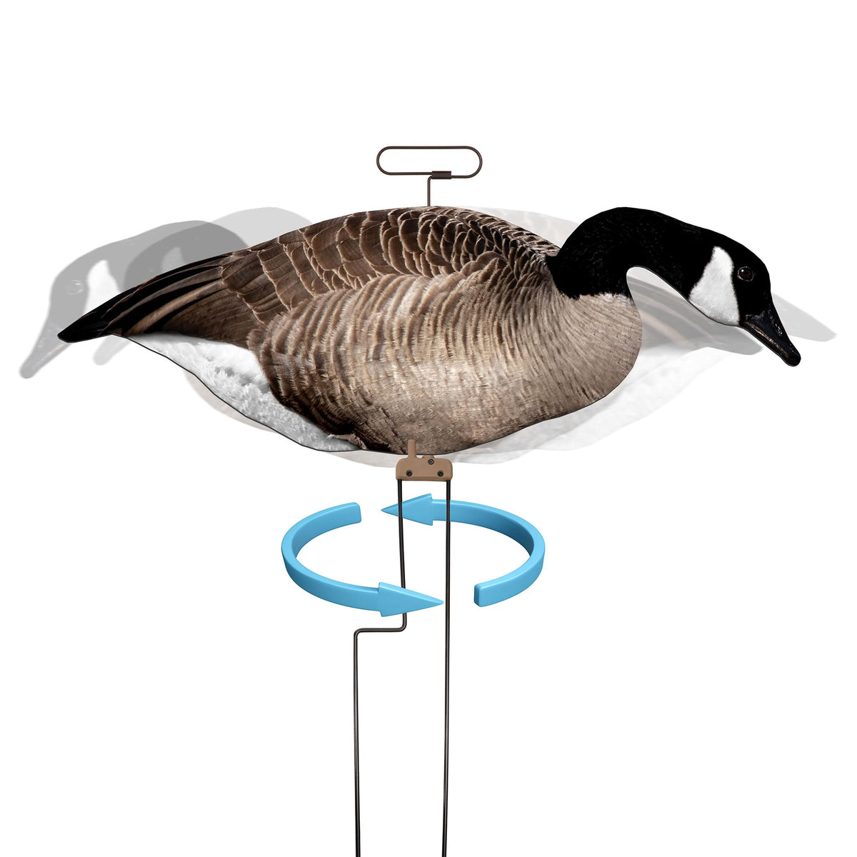 Higdon Outdoors Flats | Canada Goose Silhouette Decoys for Waterfowl Hunting | Weather Resistant Goose Decoys with Easy Carry Stakes | Standard, Motion, or Fully Flocked Motion | 12 Pack