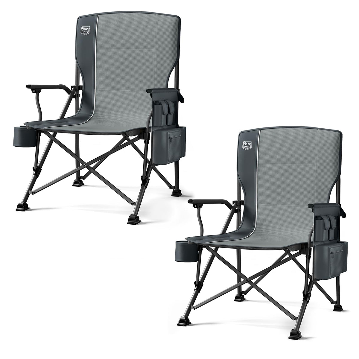 TIMBER RIDGE Oversized Folding Camping Chair High Back 500lbs