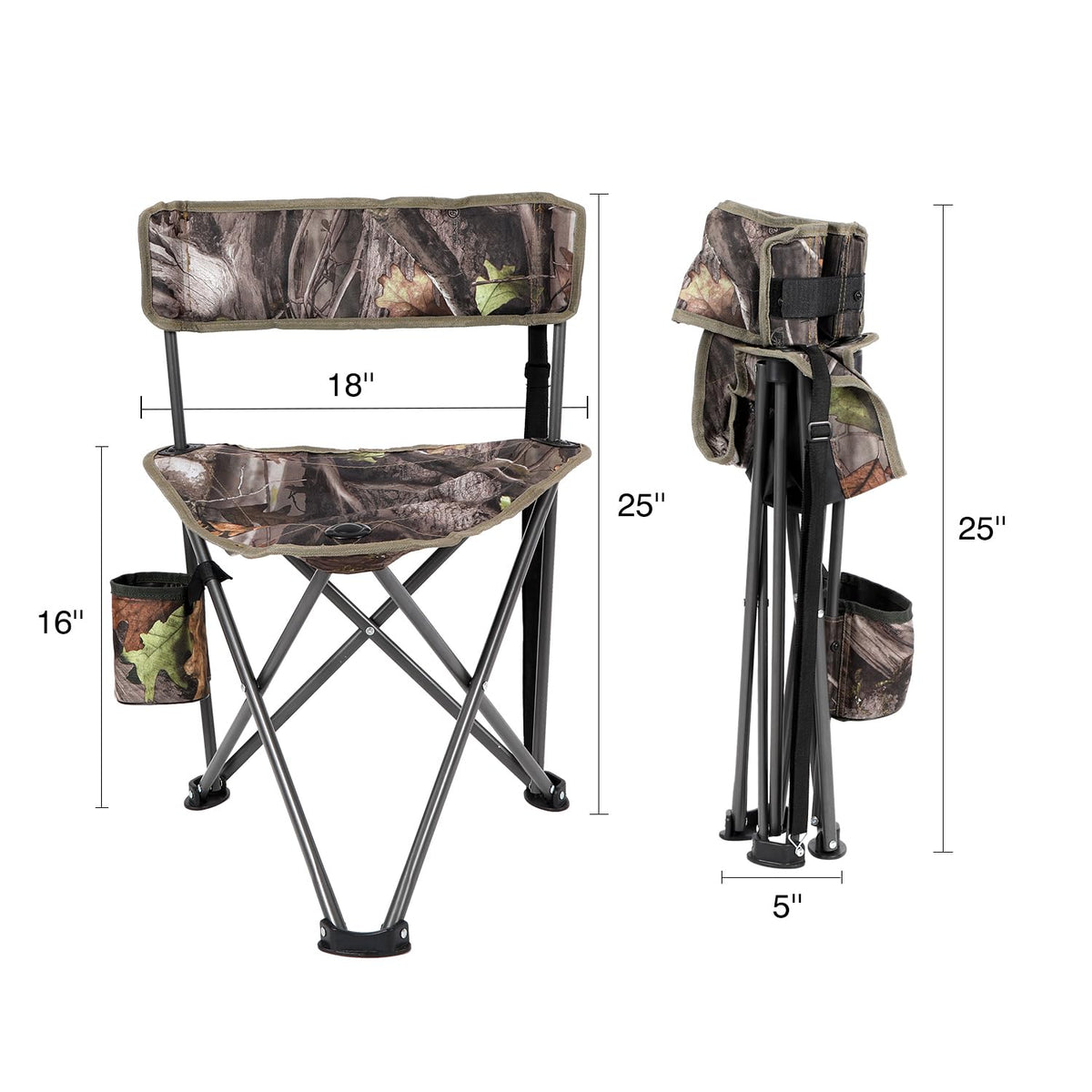 REDCAMP 2 Pack Tripod Hunting Chairs for Blinds