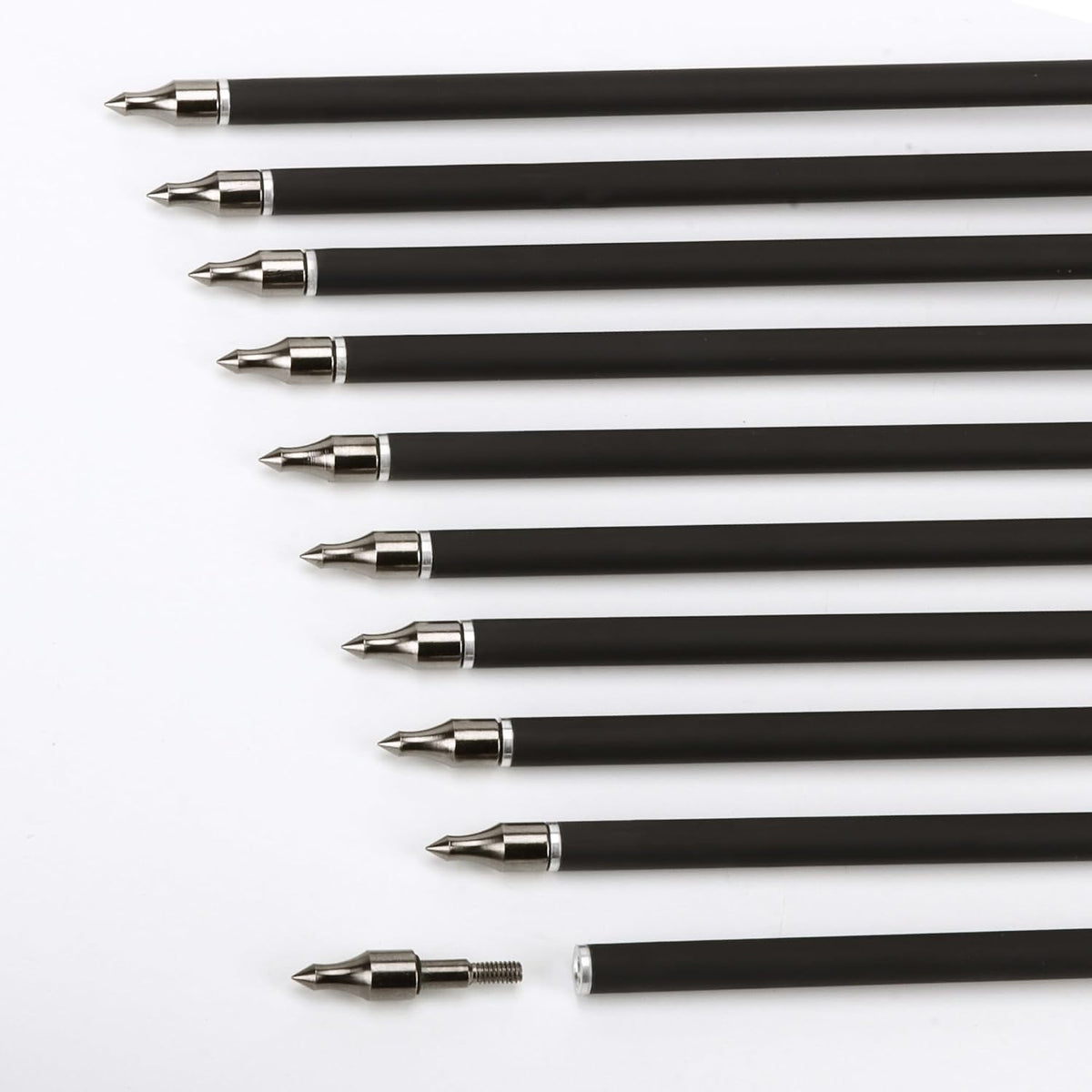14 Pack 30" Archery Carbon Arrows,Practice Hunting Arrow with Removable Tips Shaft Spine 500 Suitable for Recurve Bows