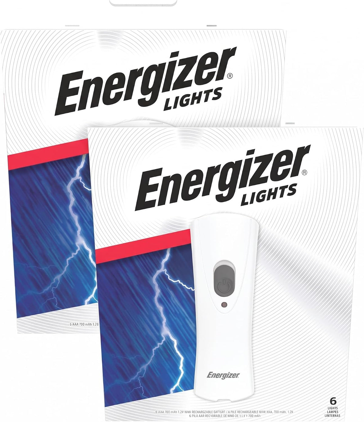 Energizer Auto-On LED Flashlights Rechargeable (3-Pack) for Home Power Failure, Plug in LED Flashlight for Power Outage, Night Light, Hurricane Preparedness