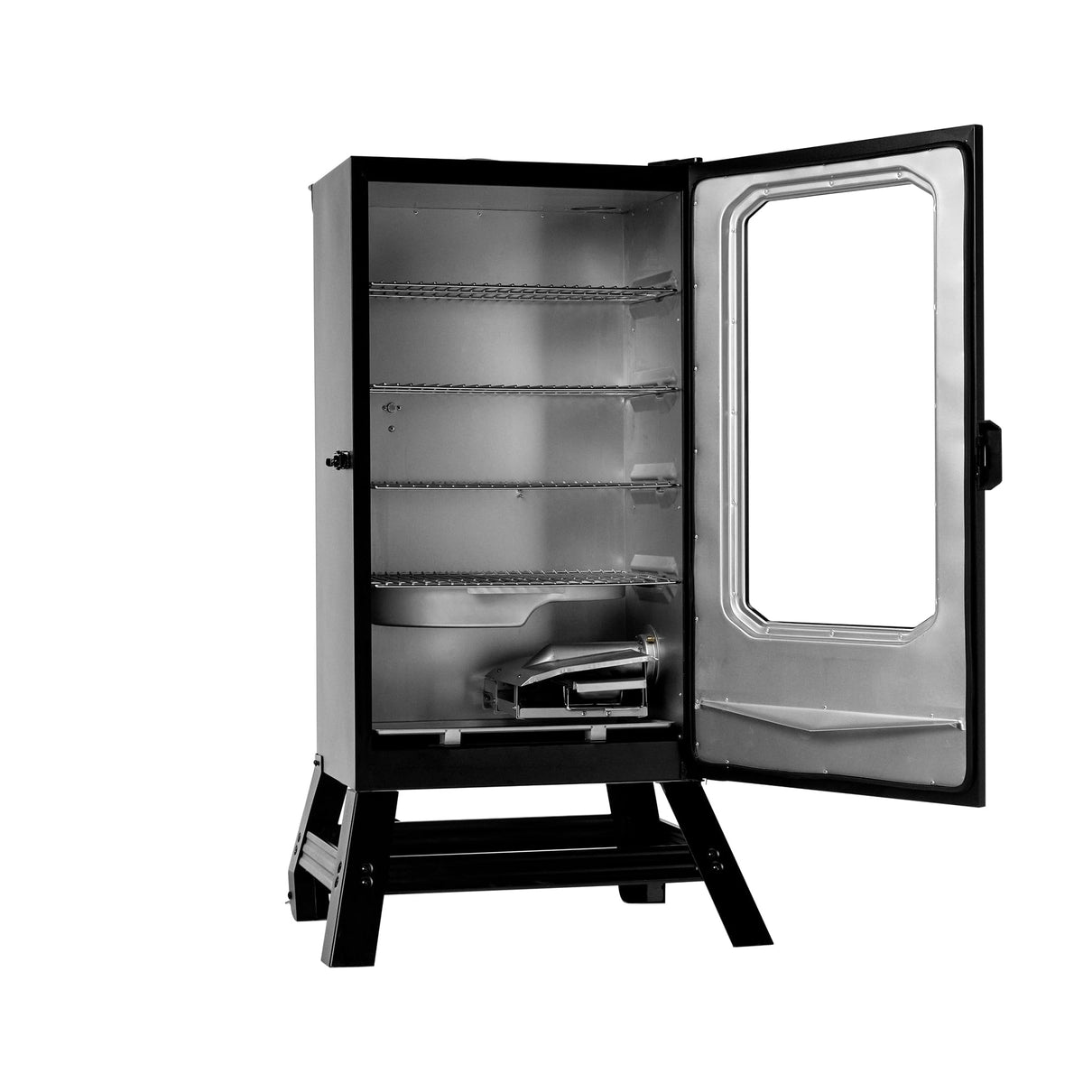 Masterbuilt® 30-inch Digital Electric Vertical BBQ Smoker with Side Wood Chip Loader, Chrome Racks and 710 Cooking Square Inches in Black, Model MB20071117