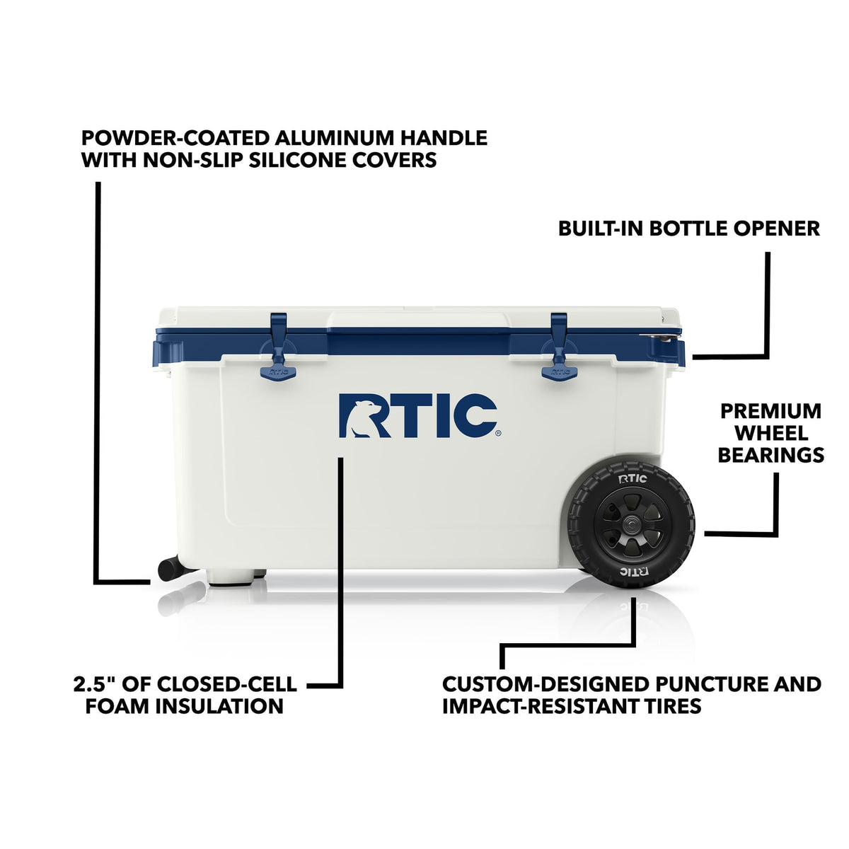 RTIC 72 QT Ultra-Light Wheeled Hard Cooler