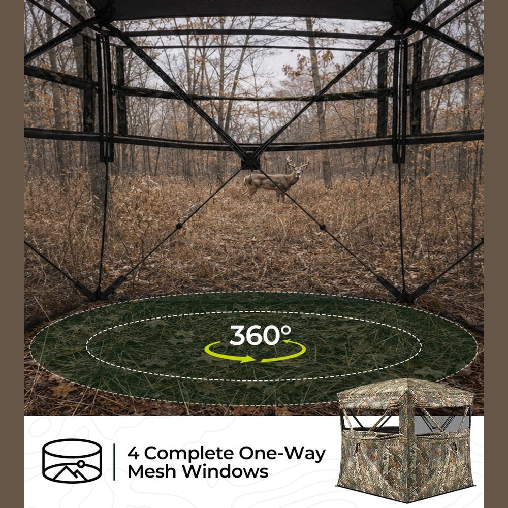 TIDEWE Hunting Blind, 270°/360° See Through Ground Blind