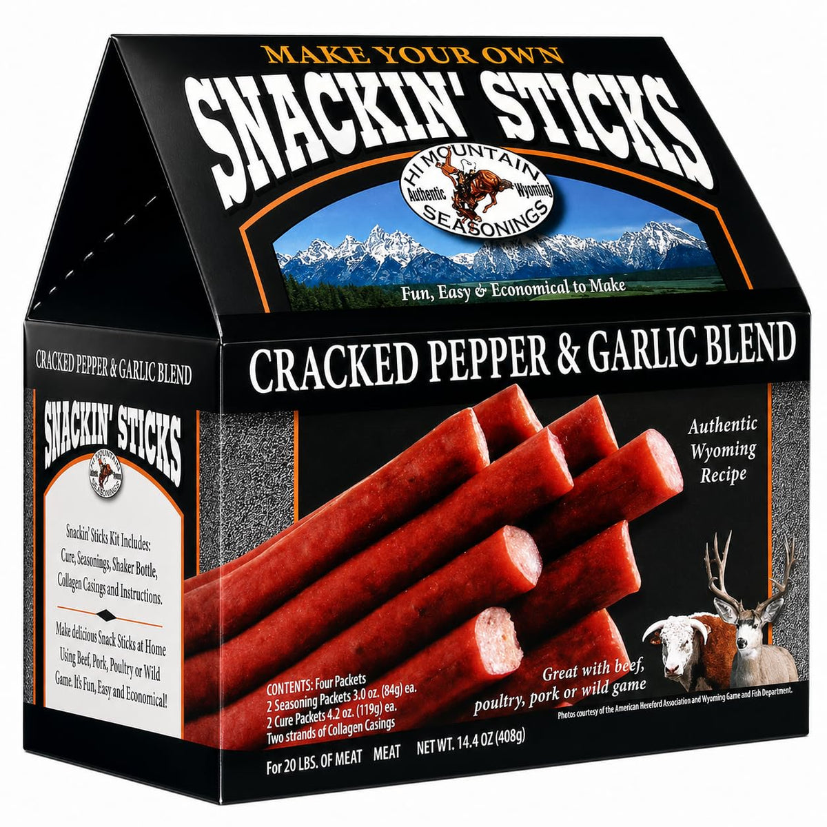 Hi Mountain Snack Stick Seasoning Kit | HUNTER'S BLEND | Makes 20 lbs