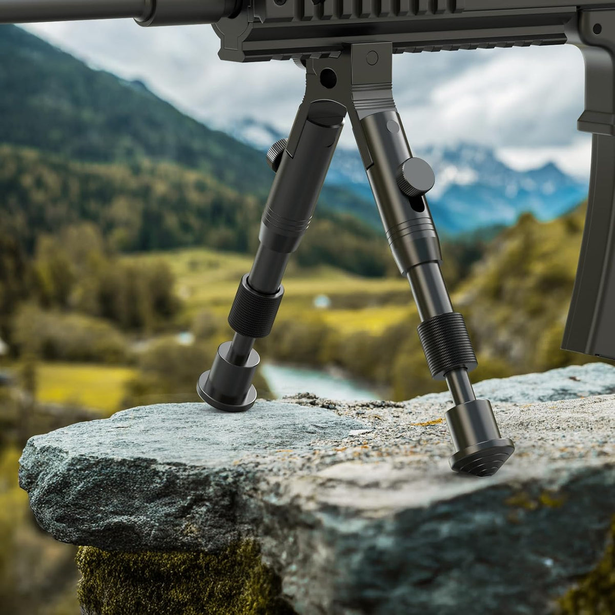 Twod Tactical Rifle Bipod -Adjustable Rifle Bipod Picatinny Rail
