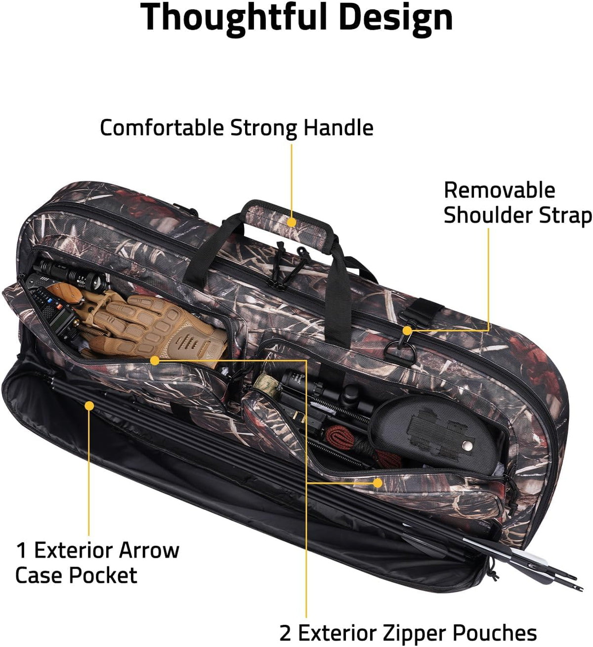 CVLIFE Soft Compound Bow Case, Archery Bag for Bow Gear Storage