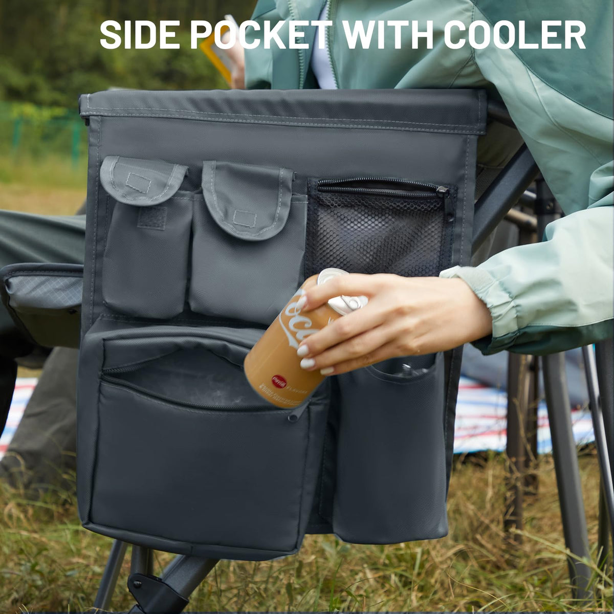 TIMBER RIDGE Oversized Folding Camping Chair High Back 500lbs